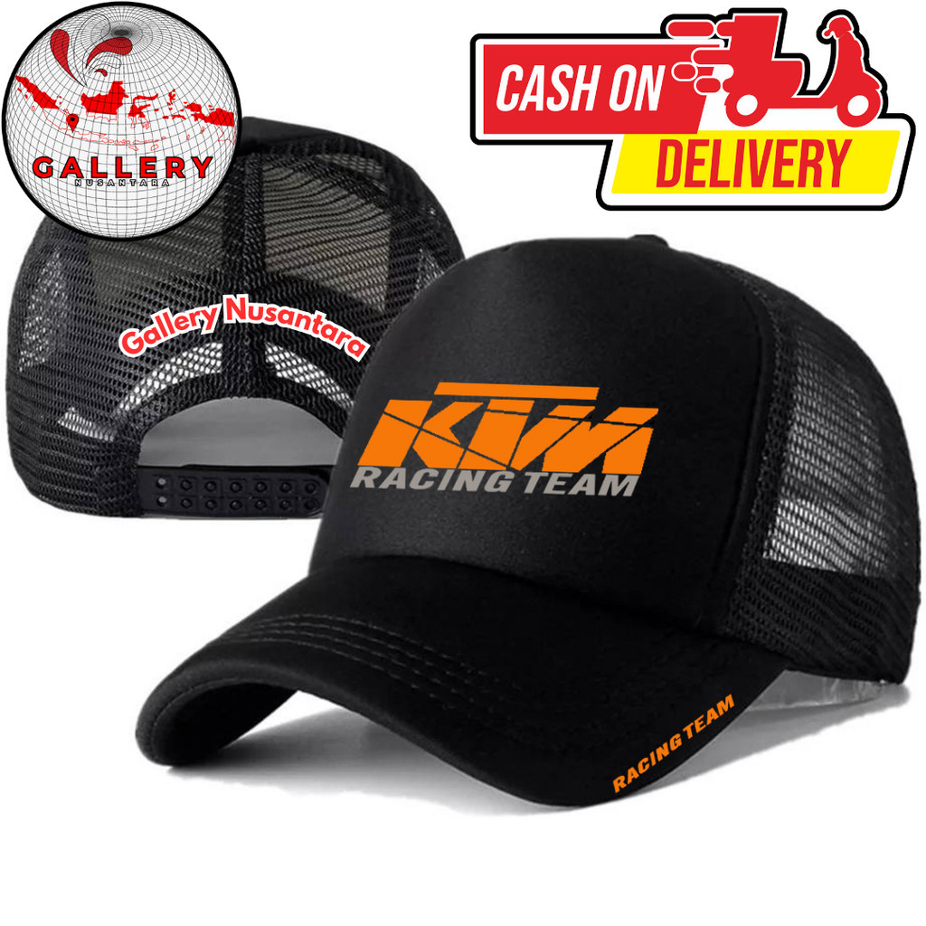 Gallery Nusantara Topi Trucker KTM RACING - Topi Distro KTM RACING Logo - Topi KTM RACING Premium - 