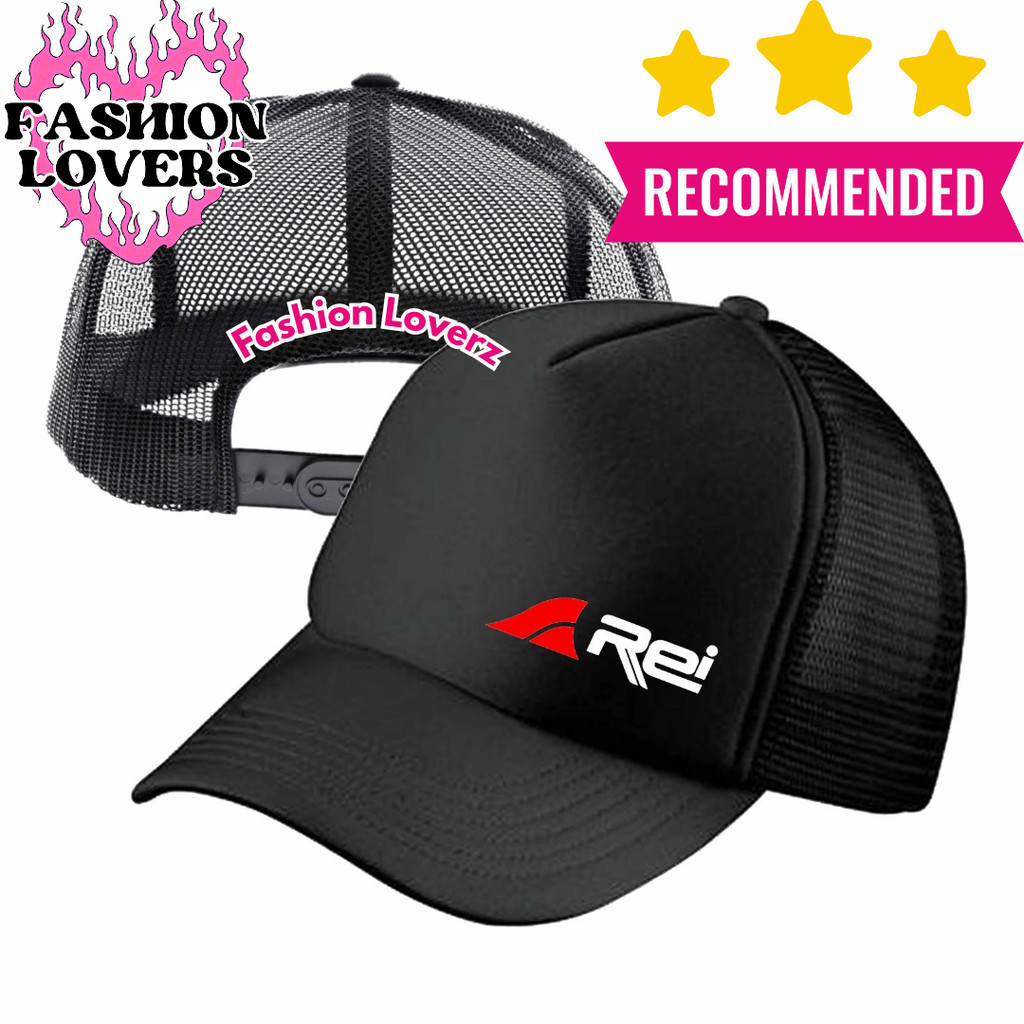 Fashion Loverz Topi Trucker REi - Topi Distro REi Logo - Topi REi Premium - Topi Pria Dewasa - Topi 