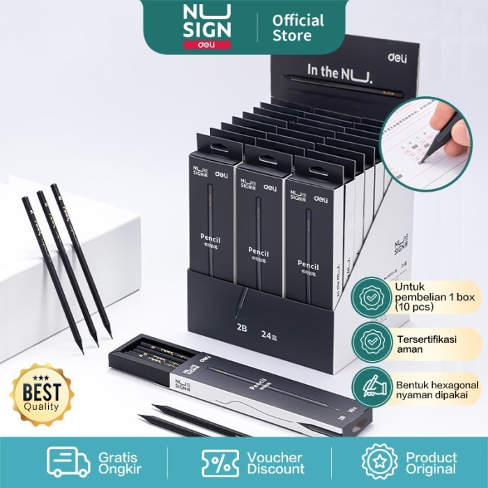 

promo ✨ -Nusn 2B Pencil / Pensil 2B Desn Elegan Nyaman Di Genggam NS722-2B
