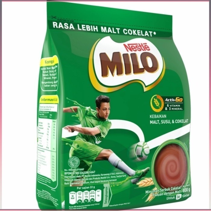 Milo Active Go Nestle 3in1 Minuman Susu Coklat Sachet Uht 800gr Pouch Isi Ulang Bubuk Bukan Cair Mal