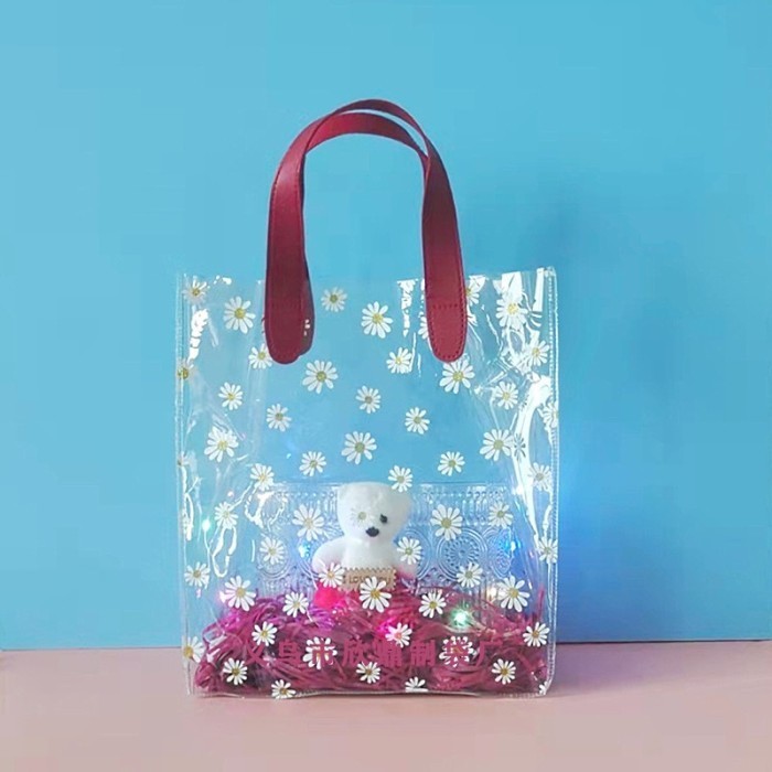 

Tas Mika | Goodie Bag | Tas Hampers | Tas Souvenir | Tas Motif Bunga - Coklat Muda, 18x20x10
