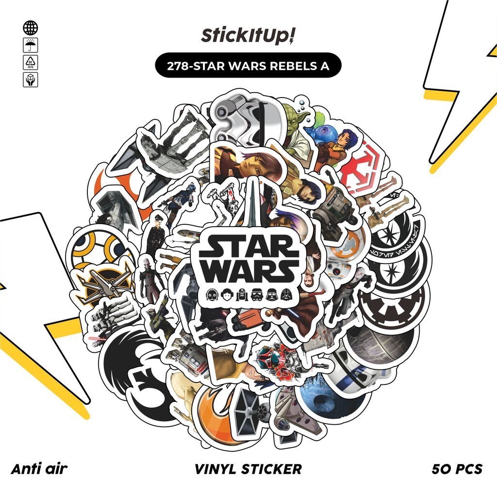 

COD100 Pcs Stiker Kartun Star Wars Rebels Keren Anti Air Untuk Dekorasi Notebook Sepeda Skateboard Handphone DIY