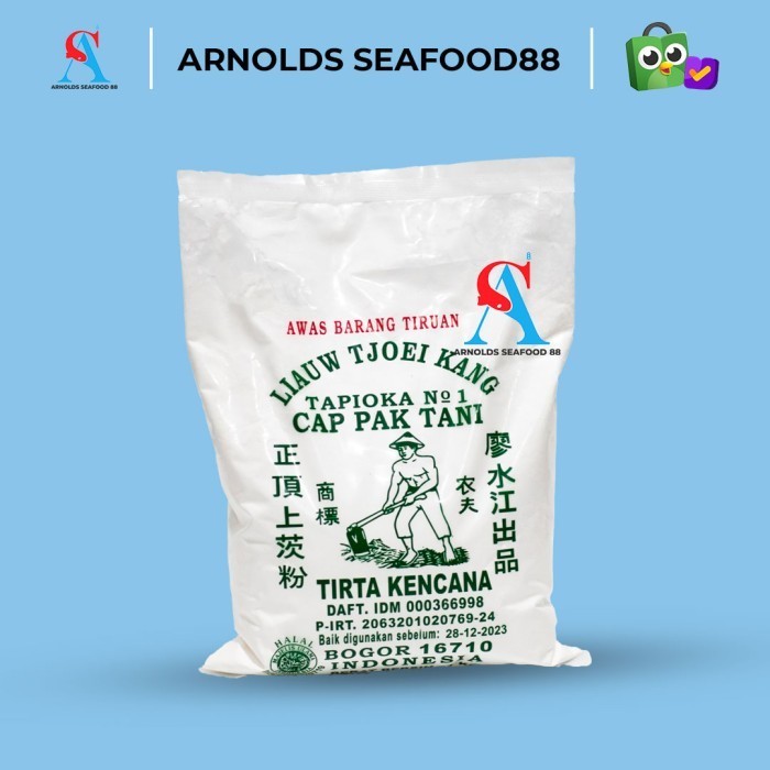 

TERJUAL Tepung LIAUW TJOEI KANG Tapioka Cap Pak Tani 1KG