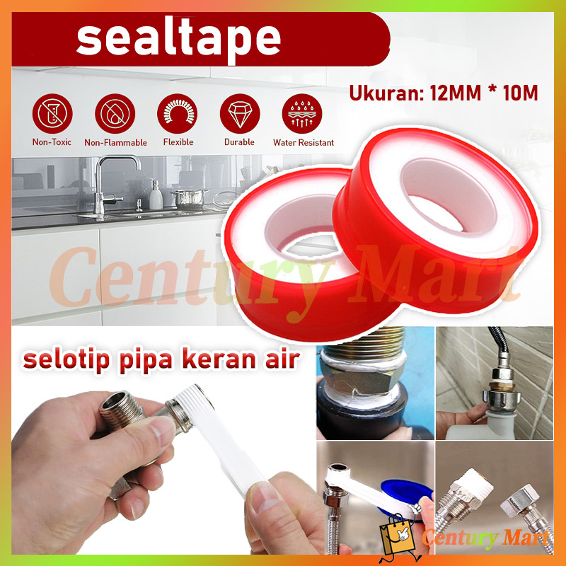 seal tape isolasi kran air/Seal Tape 12mm *10M/Seal Tape Selotif/Sealtape Isolasi Pipa Kran /seal ta