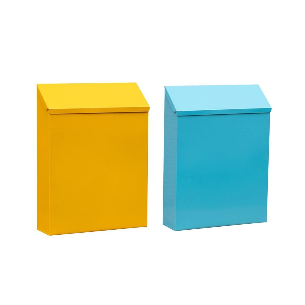 

Wall Mounted Mailbox Metal Postbox Letterbox Modern Drop Box with Lock for Home