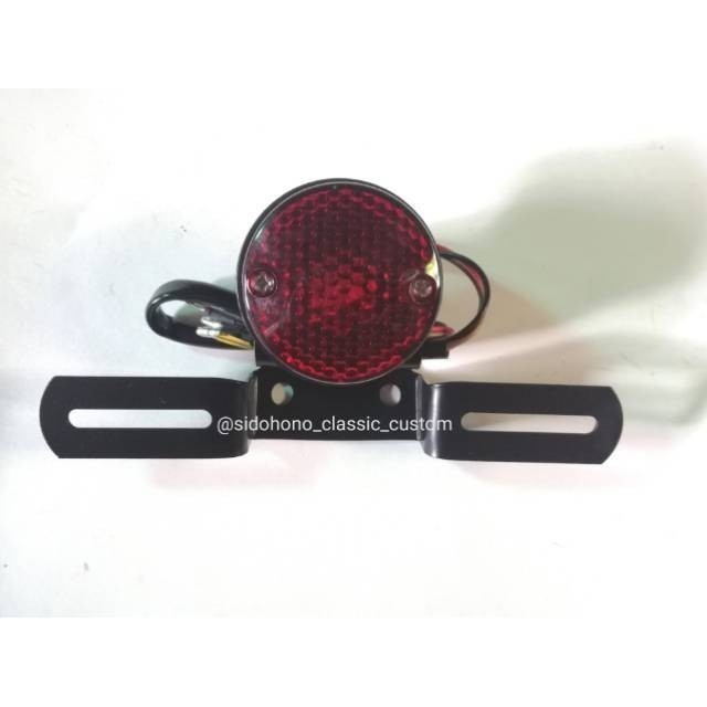 siap cod PROMO Stoplamp lampu belakang japstyle bulat set pangkon IMPORT aksesoris sepeda motor