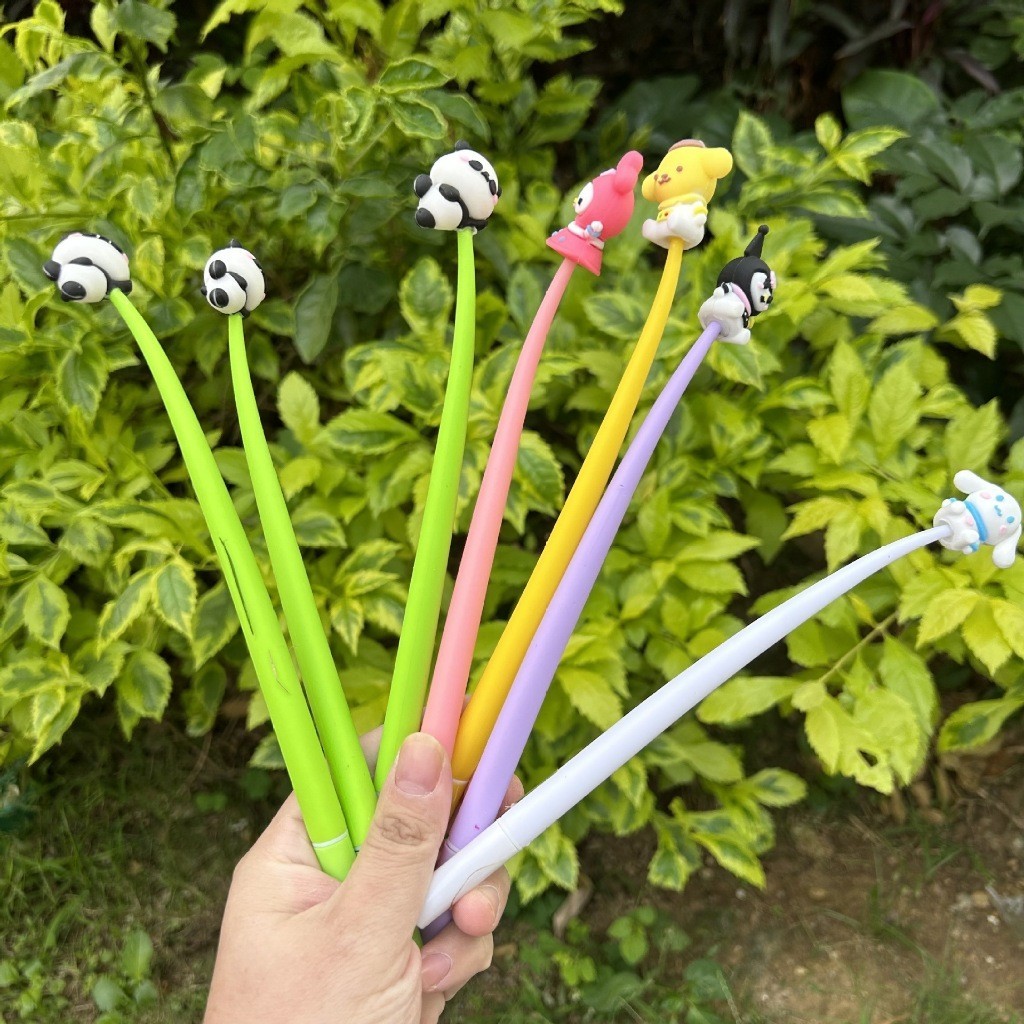 

PULPEN BONEKA 3D KARAKTER SANRIO 0.5MM PENA INUL DOODLE HEAD PEN PENA GOYANG ELASTIS