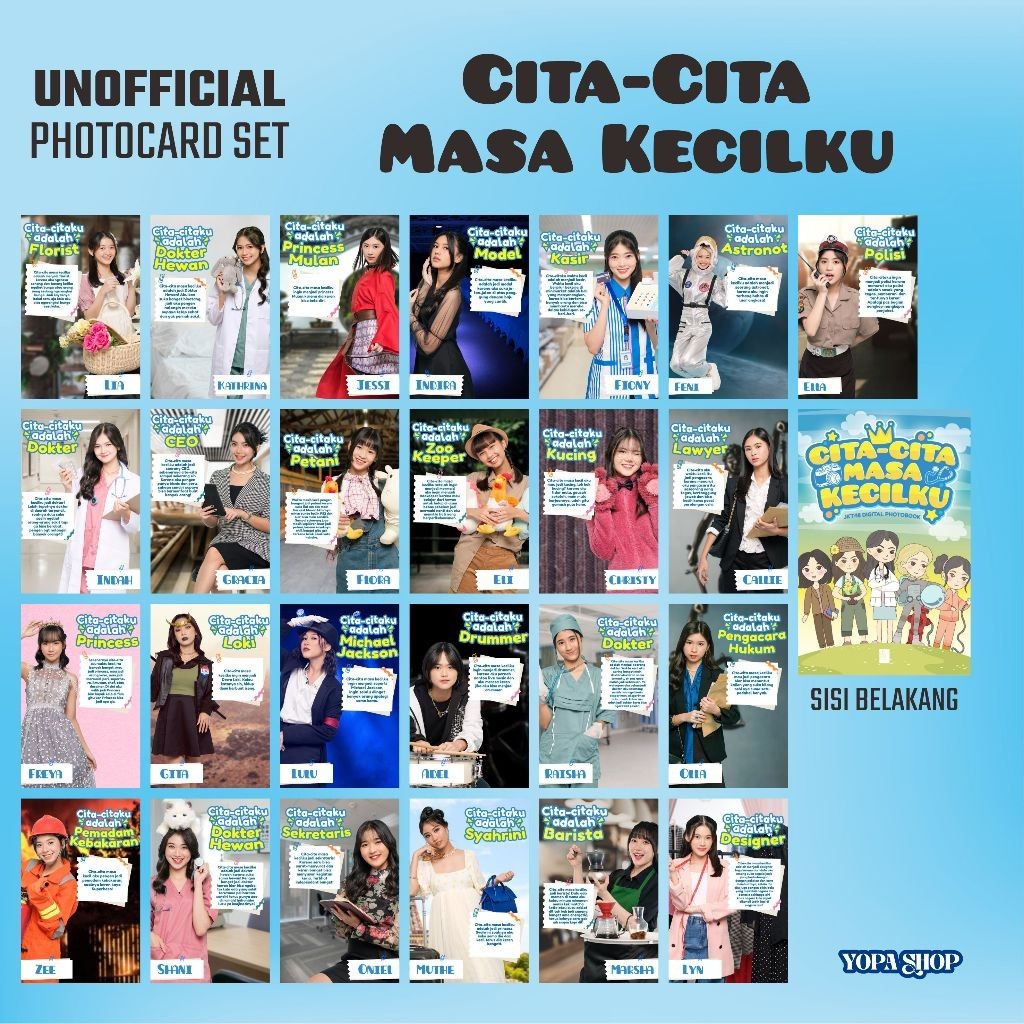 PC Photocard JKT48 Member Unofficial / Fanmade Edisi "Cita-Cita Masa Kecilku"