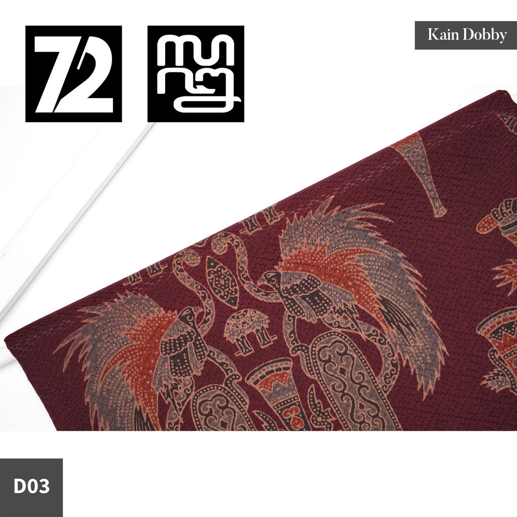 KAIN BATIK PREMIUM Bahan Dobby Warna Merah Maroon Burgundy Motif adat Papua 724952 Cap 72 Jarik Jari