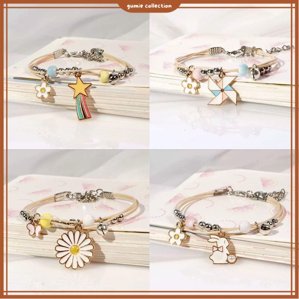 GC - GELANG TALI AESTHETIC KOREAN STYLE BESTIE / BRACELET GELANG TANGAN COUPLE MOTIF LUCU