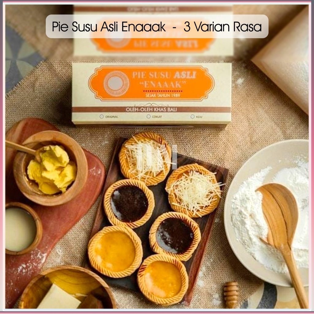 Pie Susu Asli Enak Enaaak Enakk Official Kue Pia Pai Pay Kacang Coklat Keju Oleh-Oleh Khas Asli Bali