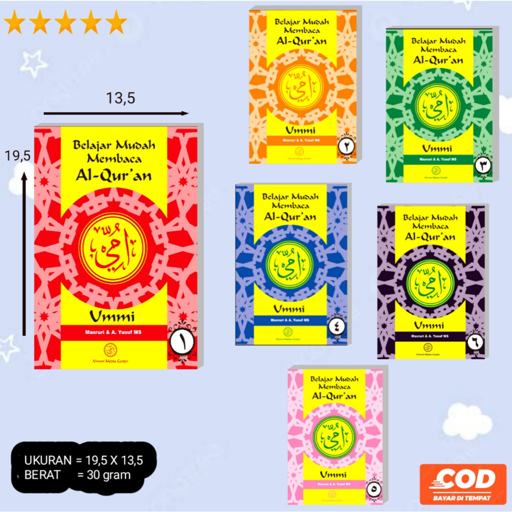 Buku Metode Ummi Lengkap - Belajar Membaca AL QURAN / Buku UMMI / M A