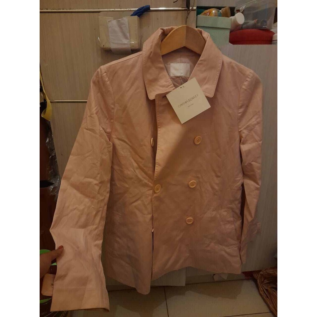 jaket coat pink preloved