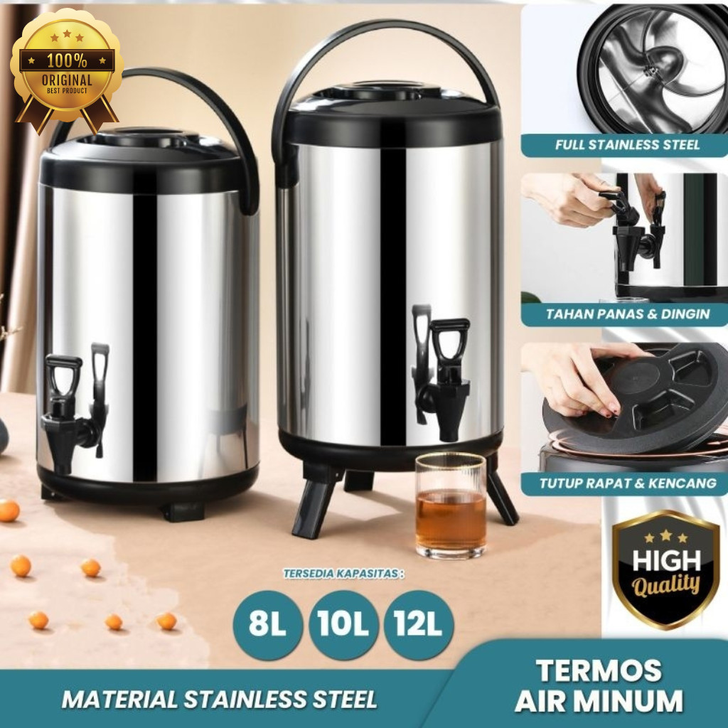 BISA COD-Milk Tea 8l/Milk Tea 10l/Milk Tea 12l /Milktea Bucket 8-10-12l/Tempat Kopi/Teh/Susu / Milk 