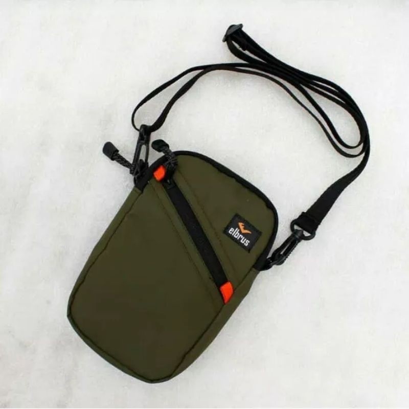 SWM-Tas Hp 7 inch Tas Selempang Wallet Pria Anti Air Original Elbrus Tas Gantungan Leher Wallet Mini