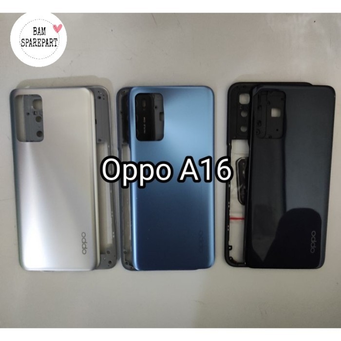 Housing fullset OPPO A16 - Backdoor + Bezel Oppo A16 fullset - sparepart hp oppo