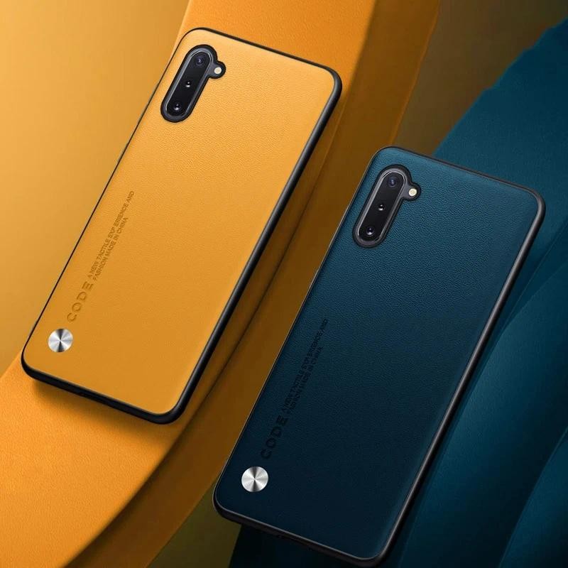 New Phone case Samsung Galaxy Note 10 Note10 Plus Carbon Fibre Leather Silicone Protection Casing Fo