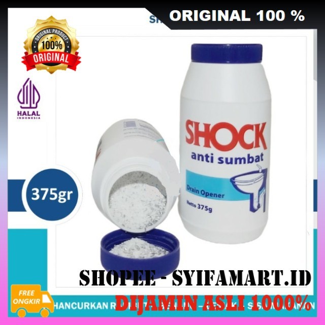 BELI 1 GRATIS 1 Shock Anti Sumbat Anti Mampet Saluran Air Wastafel Toilet Bubuk Anti Sumbat 375g 100