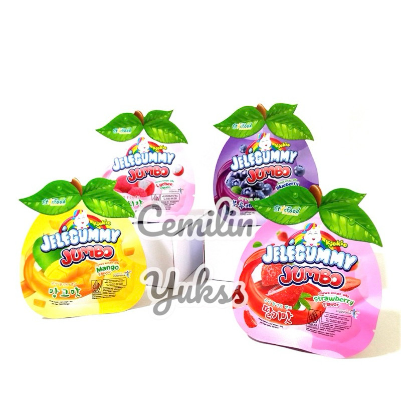 

Jelegummy Jumbo Chewy Konjac Jelly Rasa Buah Strawbery Mangga Blueberry Leci