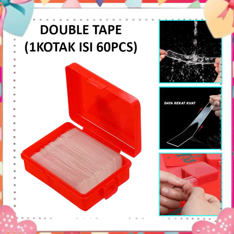 

DOUBLE TAPE MINI ISI 60PCS PER BOX / NANO TAPE BENING SERBAGUNA