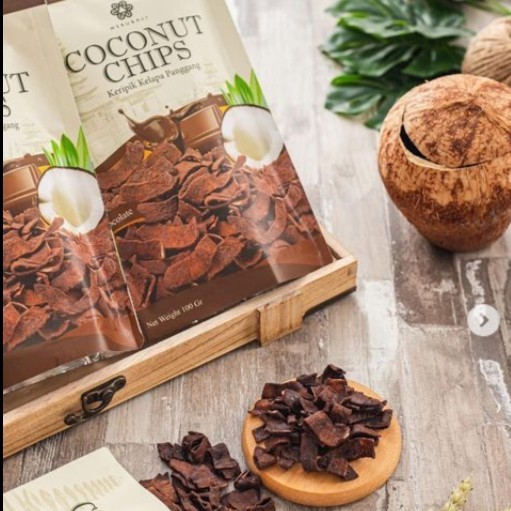 

MERUBALI Keripik Kelapa Panggang Coconut Chips Healthy Snack Chocolate