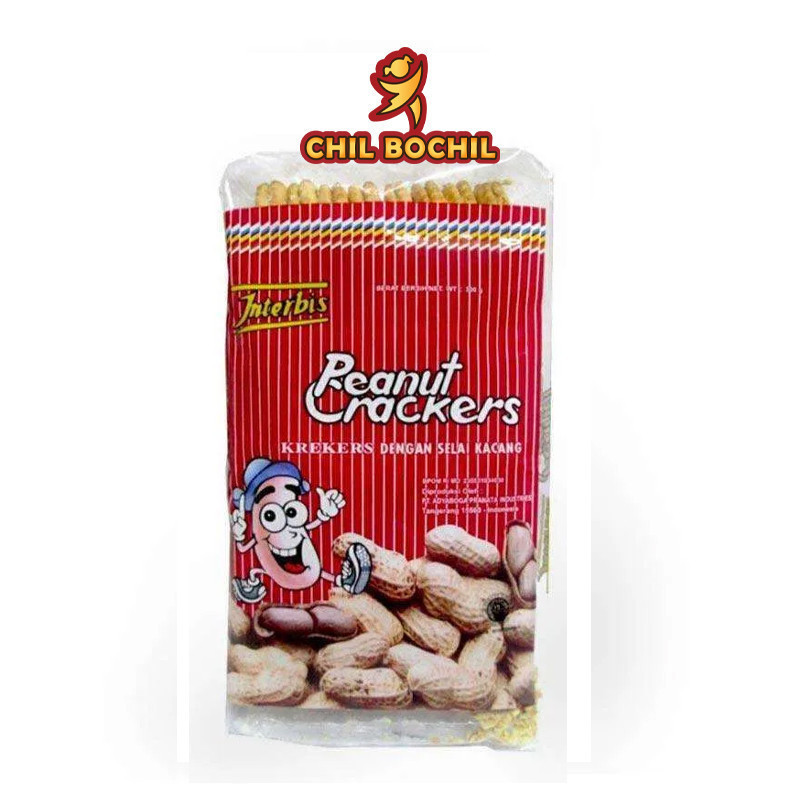 

INTERBIS PEANUT CREAKERS 300 GRAM - KREKERS DENGAN SELAI KACANG - CHIL BOCHIL