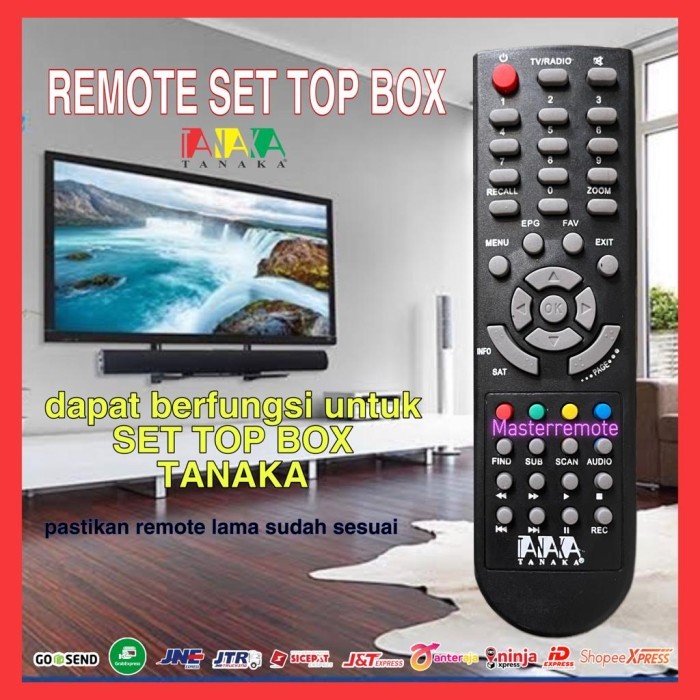 ES99 REMOT REMOTE SET TOP BOX TANAKA DVB T2 BODY PLASTIK [OVAL]