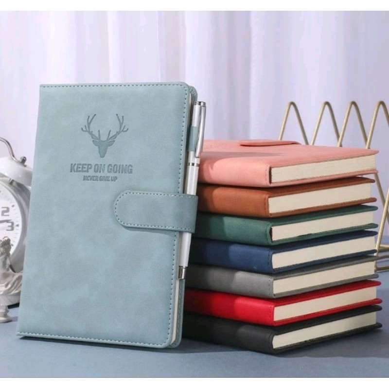 

MP15 Buku Cover Kulit Buku Catatan Harian Notebook Cover Kulit Magnetic Buckle A5 Agenda Jurnal