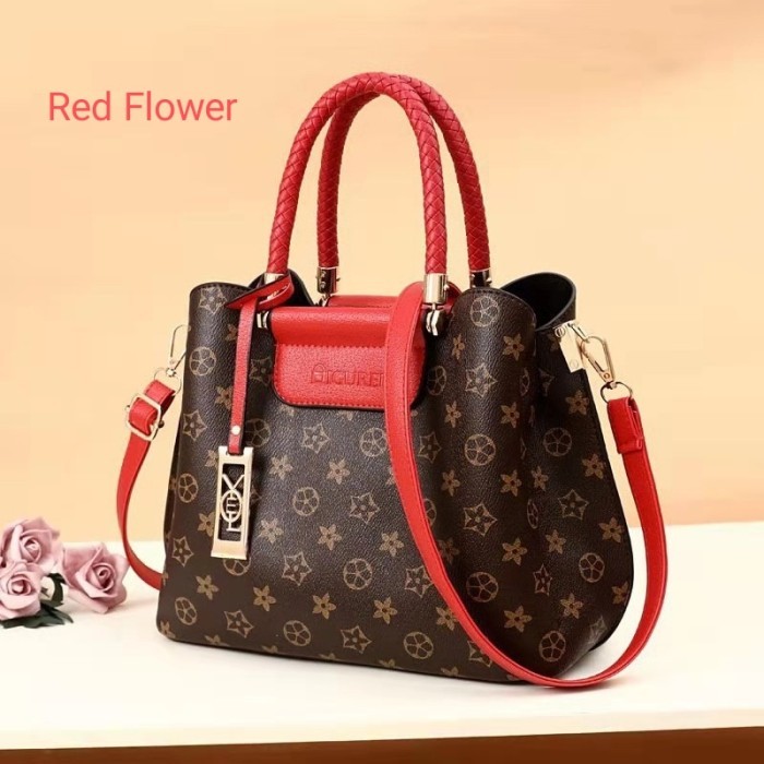 ✨NEW✨ -Tas import batam Tas selempang wanita terlaris BQ3147 - MERAH FLOWER