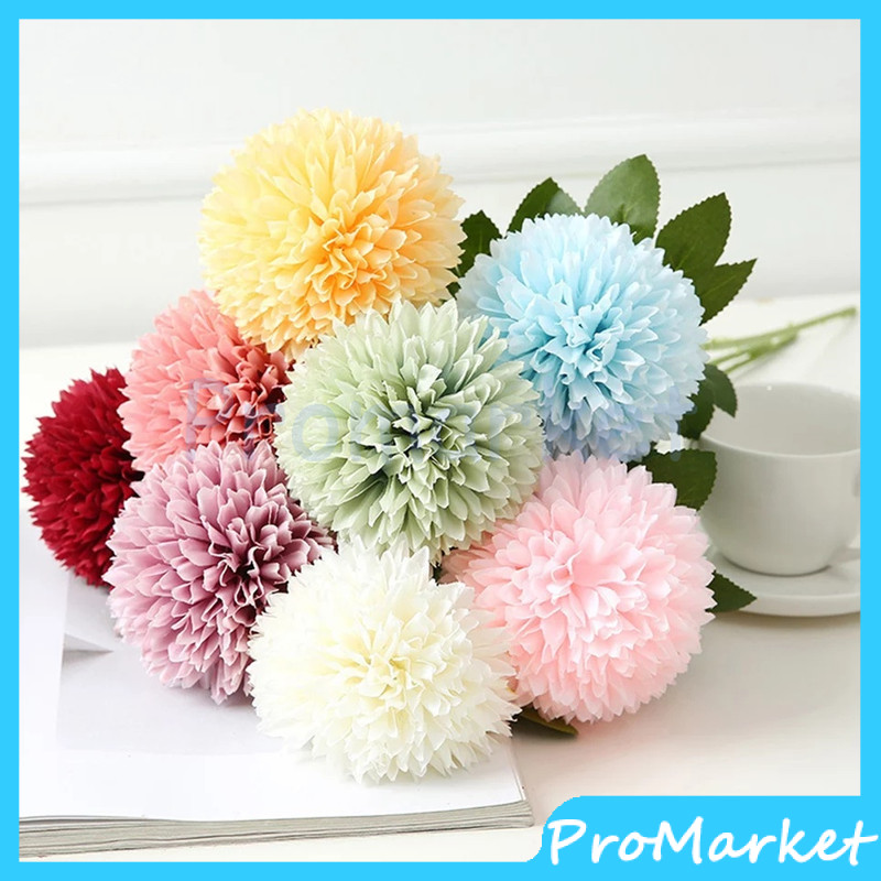 Bunga Dandelion Artificial / Bunga Pom Pom Plastik / Bunga Dandelion Plastik