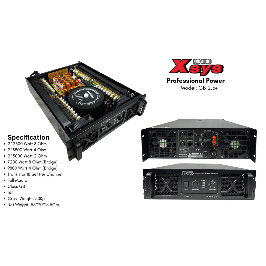 POWER AMPLIFIER XSYS GB 2.3+ POWER X-SYS GB 2.3+