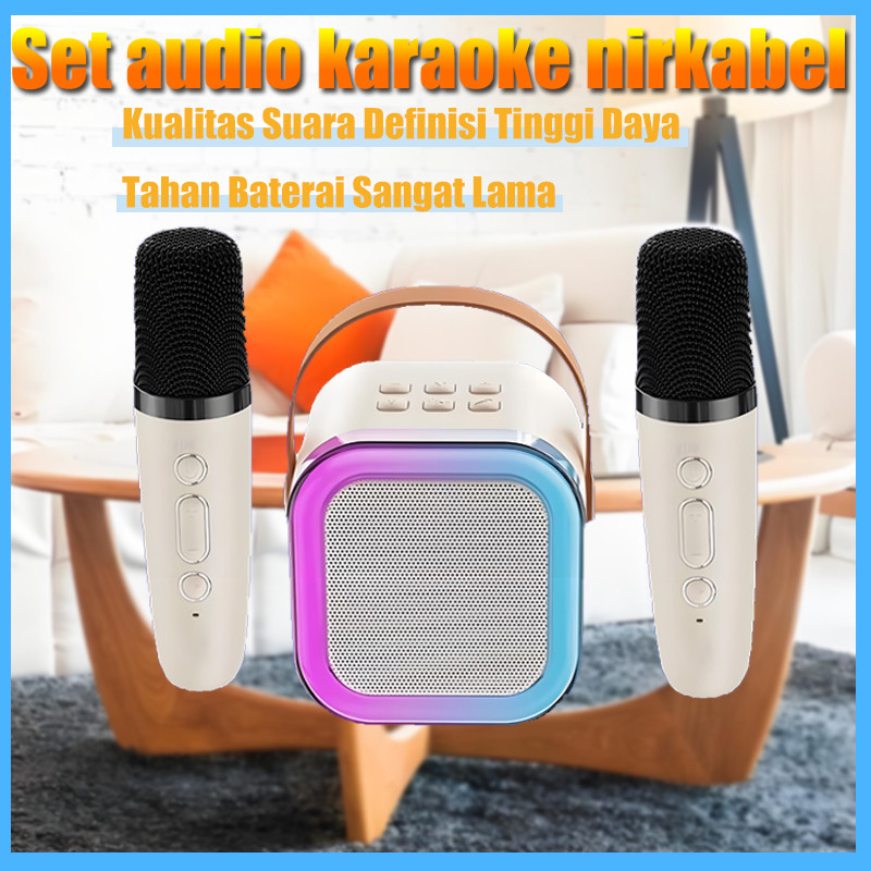 Mini Speaker Karaoke Microphone Bluetooth Speaker Mic Wireless Mikrofon Portable Mic Anak Untuk Kara