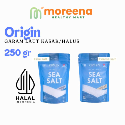 

ORIGIN - Sea Salt Fine Grain Coarse Garam Laut Halus Kasar 250g - MPASI