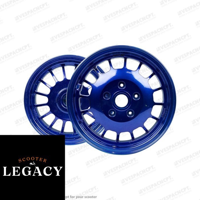 Velg VROSSI Uno Blue Front & Rear Vespa S LX LXV Ring 10"