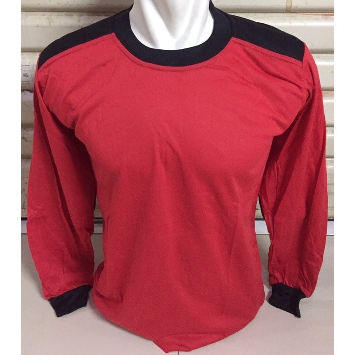 Kaos Panjang Tempel kaos merah lengan panjang /kaos merah bantalan lengan Panjang/kaos merah lengan 