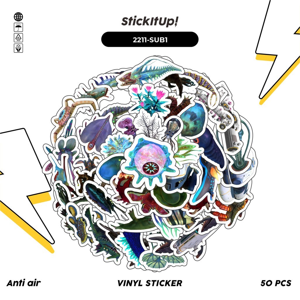 

COD✨ 50 Pcs Stiker GAME SERIES SUBNAUTICA CHAR MIX 01 Lucu Anti Air Untuk Dekorasi Notebook Sepeda Skateboard Handphone DIY