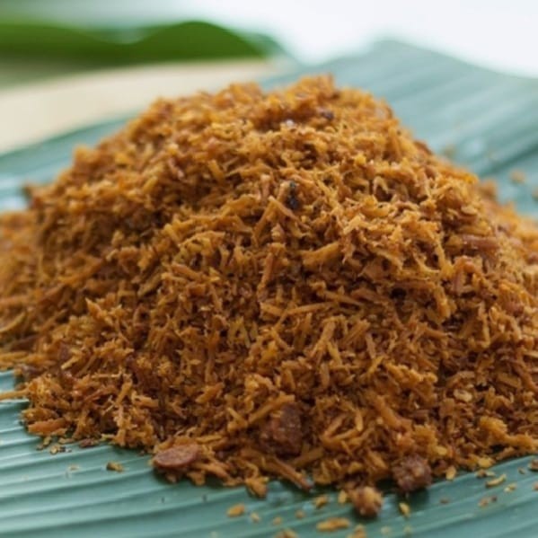 

RB Srundeng Abon Mesran Khas Oleh Oleh Solo Pedas Manis 250 Gram