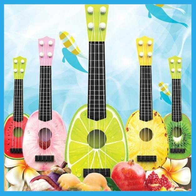 Mainan anak laki laki perempuan Ukulele Gitar Gambar Buah-Buahan - AK88