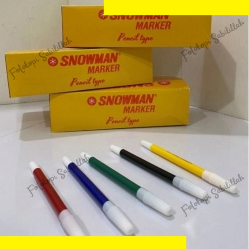 

Spidol Snowman Kecil 1 Warna / Spidol Kecil Snowman PW-1A / Spidol snowman 1 Warna Kecil isi 12 pcs