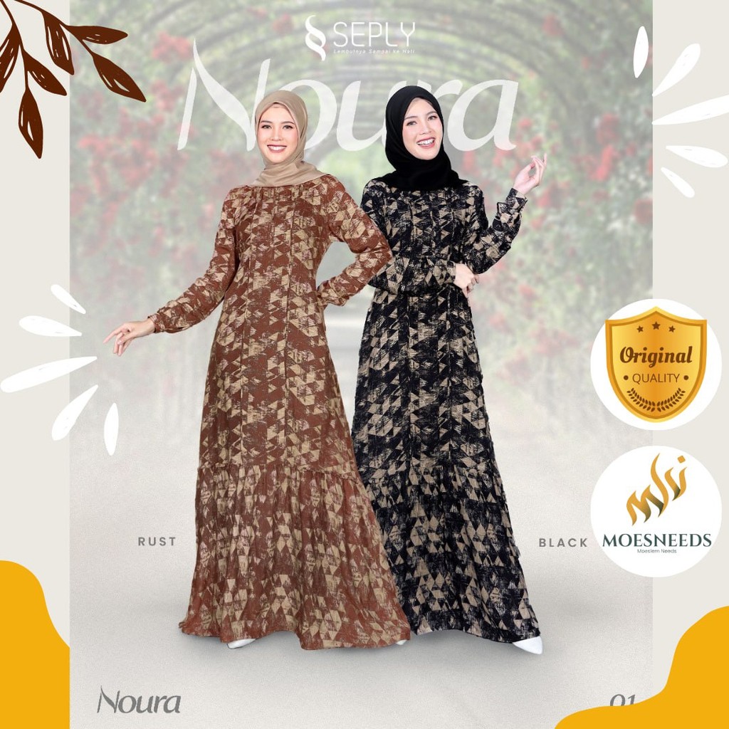 SEPLY Gamis Wanita Cantik Terbaru Noura 01