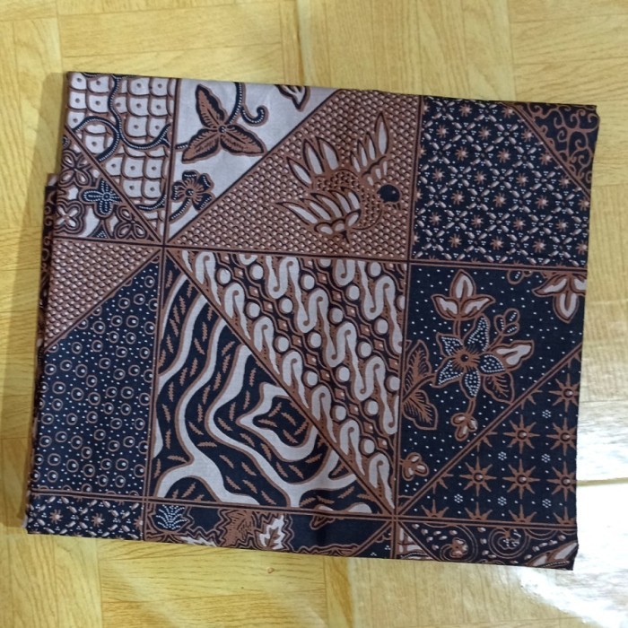 kain batik jarik cap motif perca tambal warna tanahan asli jogja solo