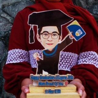 BM77BM Wooden Caricature - Karikatur kayu 3D Hadiah Custom