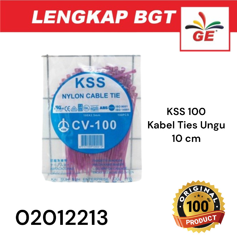 

KSS 100 Kabel Ties Ungu Nylon Cable Tie 10 cm 100 PCS - 02012213