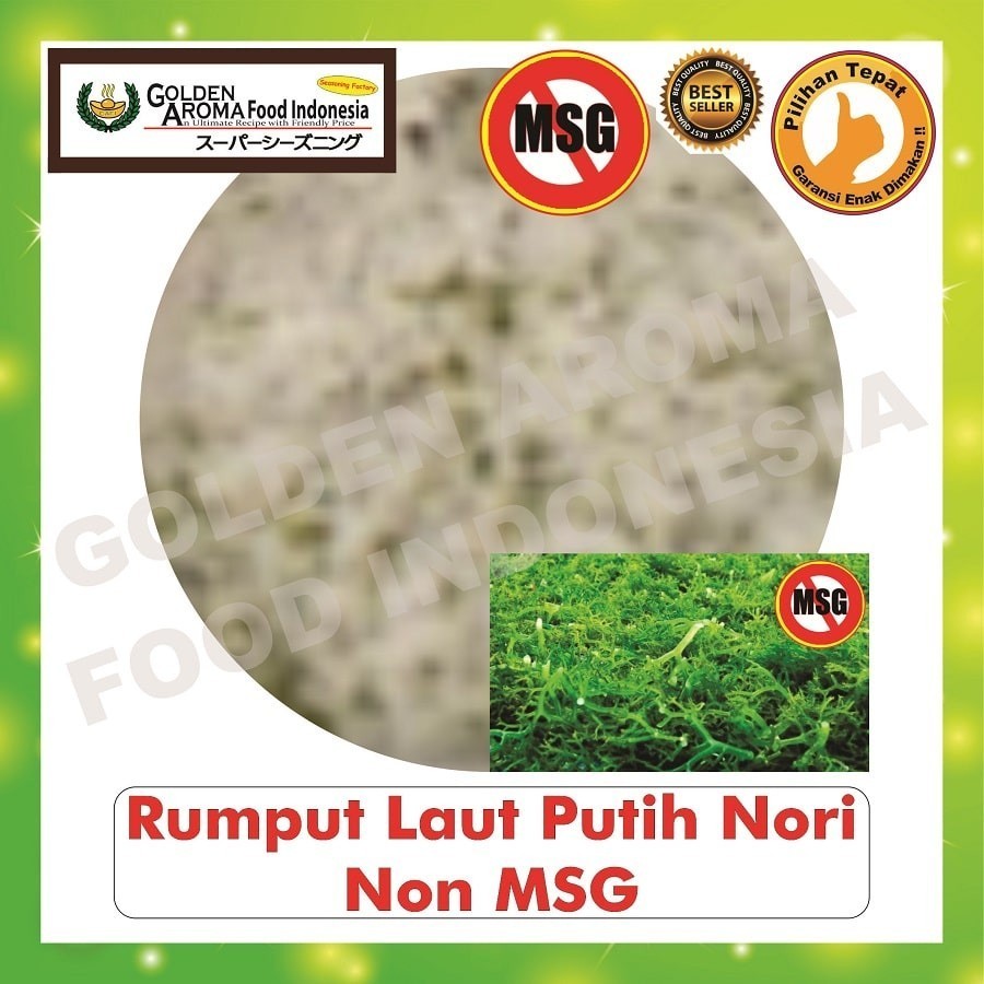 

Bubuk Tabur Rasa Rumput Laut Putih Nori Non MSG 100Gr Bumbu Masak Serbaguna Seaweed Seasoning Powder