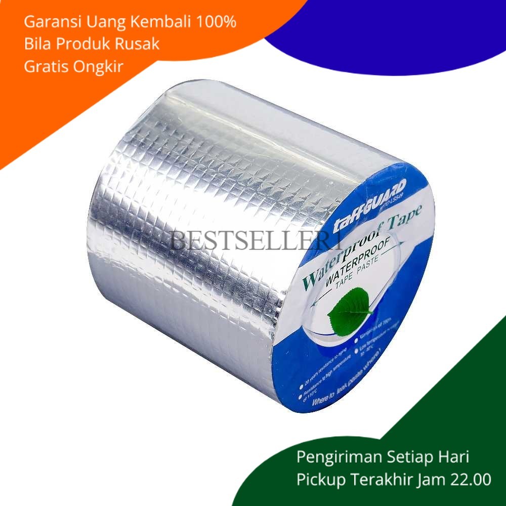 BS LAKBAN ANTI BOCOR Lem anti air lem Talang Aluminium FOIL Lem Butyl / Lakban Anti Bocor Lem Anti A
