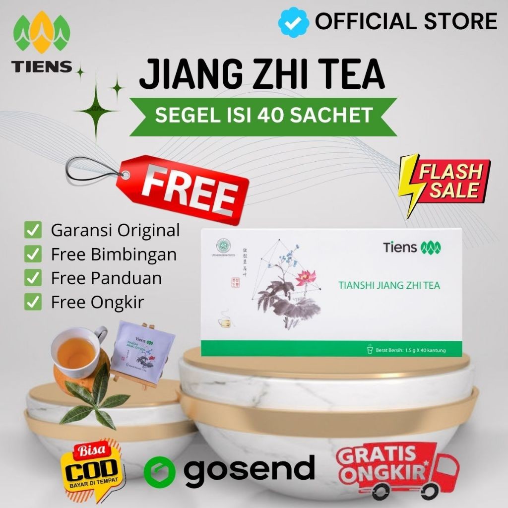 

Jiang Zhi Tea Teh Tiens Original 1 Box isi 40 Sachet Bpom Halal