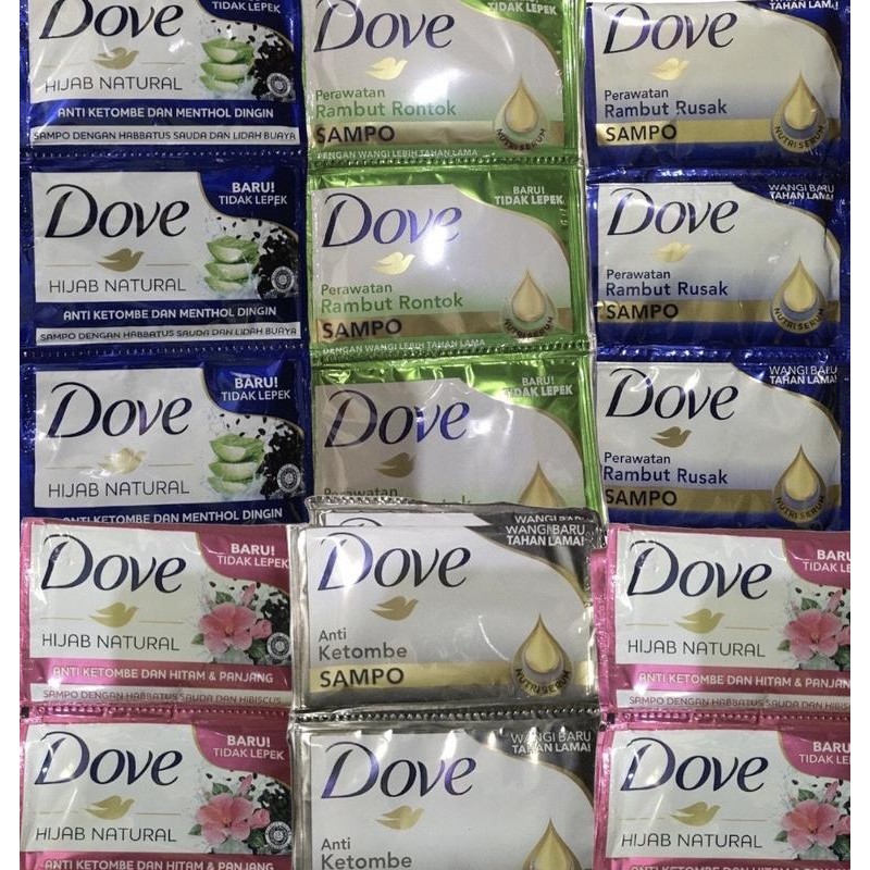 [ COD ] 3 RENTENG SAMPO SACHET DOVE ISI 12 SACHET PERENTENG Kering Shampoo Conditioner Haircare