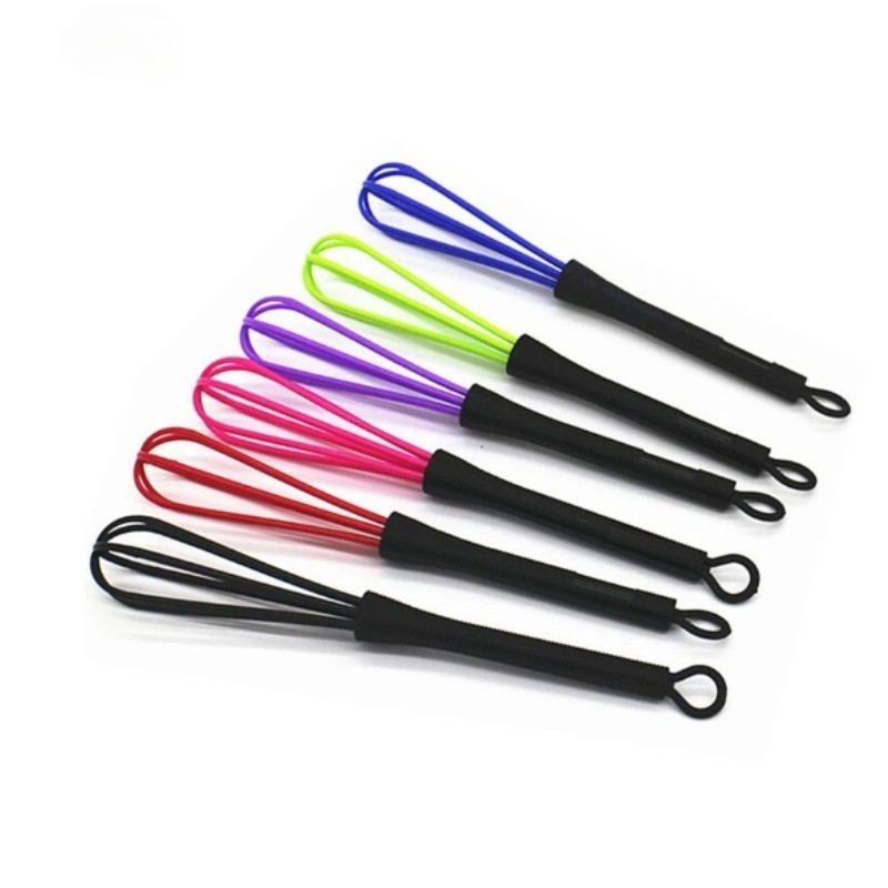 

1PCS Small Mini Plastic Whisk Mixer Hand Egg Beater Stirrer Baking Blender Tool Double Head Whisk with Small Spoon Kitchen Tools