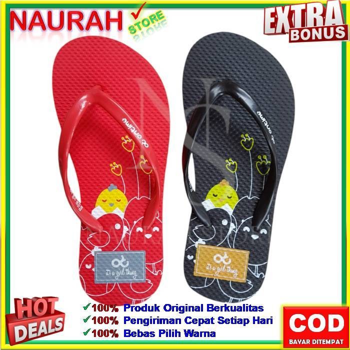Sandal Jepit Anak Full Rubber Niwatori Sendal Jepit Anak Size 31-35 OnTime Karet Elastis Original
