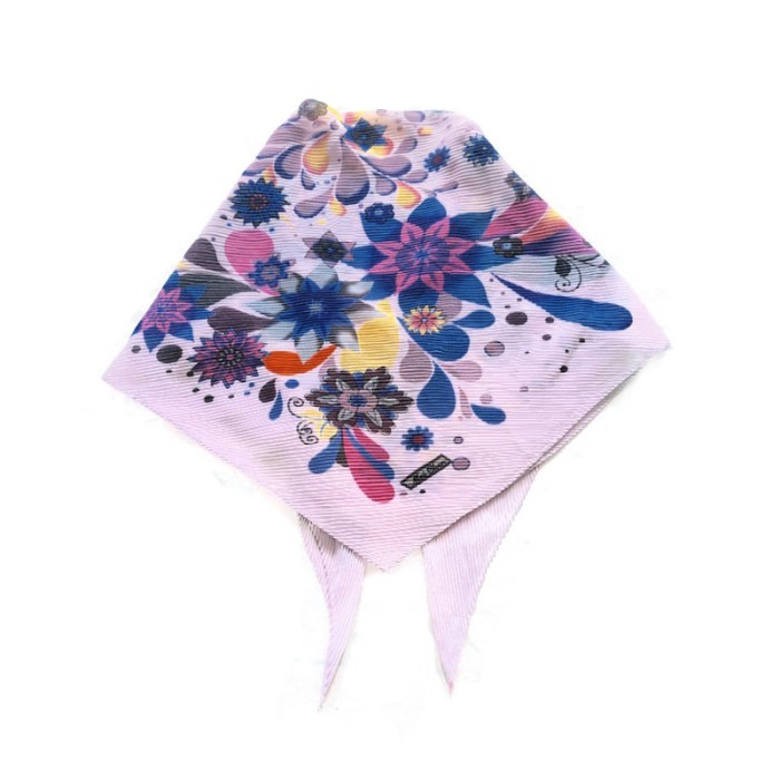 ✨TERLARIS - Jilbab Motif PLISKET Kerudung Voal Segi Empat Daily Hijab Style TB - B73 Ungu